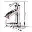 Bain à fixation sur plateau pour robinet de salle de bain à poignée simple chrome en chrome dfi-88292547