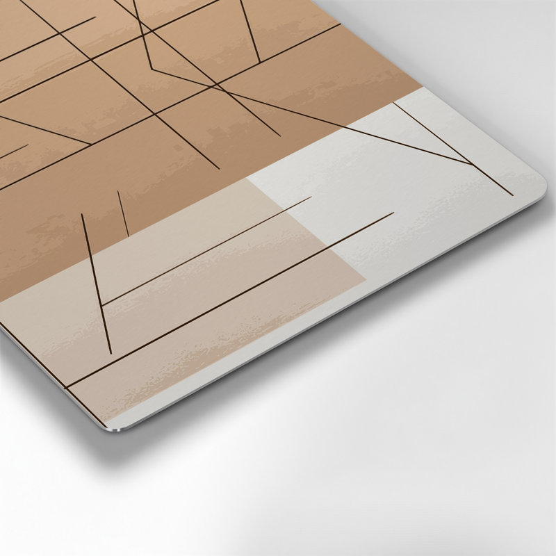Minimalisme 30, art mural en métal brun, 8" H x 8" W