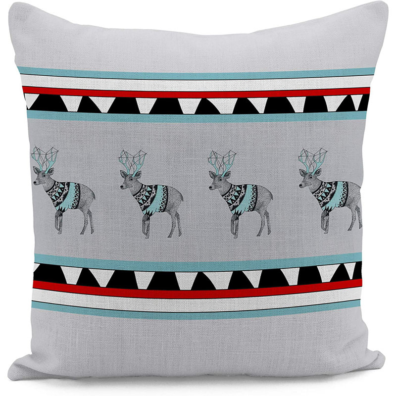 Achilles Square Cushion Cover, Red