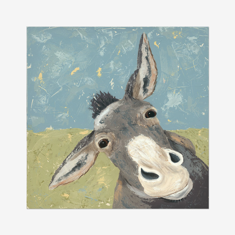 Farm Life-Mule by Jade Reynolds - Painting, 51cm H x 51cm W, Paper Print