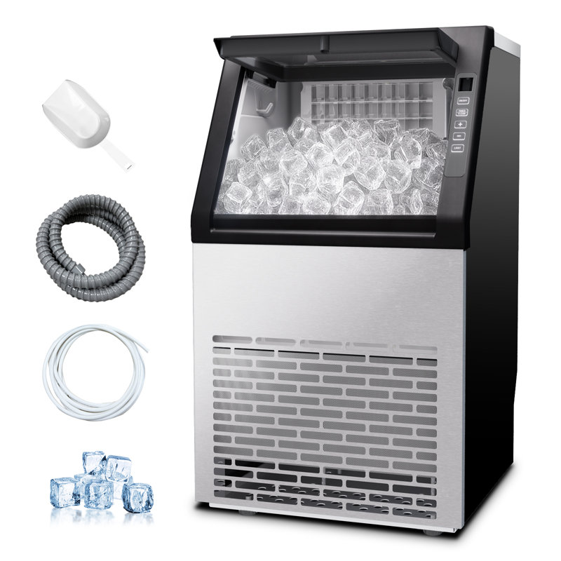 Machine à glaçons commerciale BacklD, 41 kg/24 h, production de 36 glaçons en 11 min, écran ACL, autonettoyante, pour la maison, la cuisine ou le bureau.