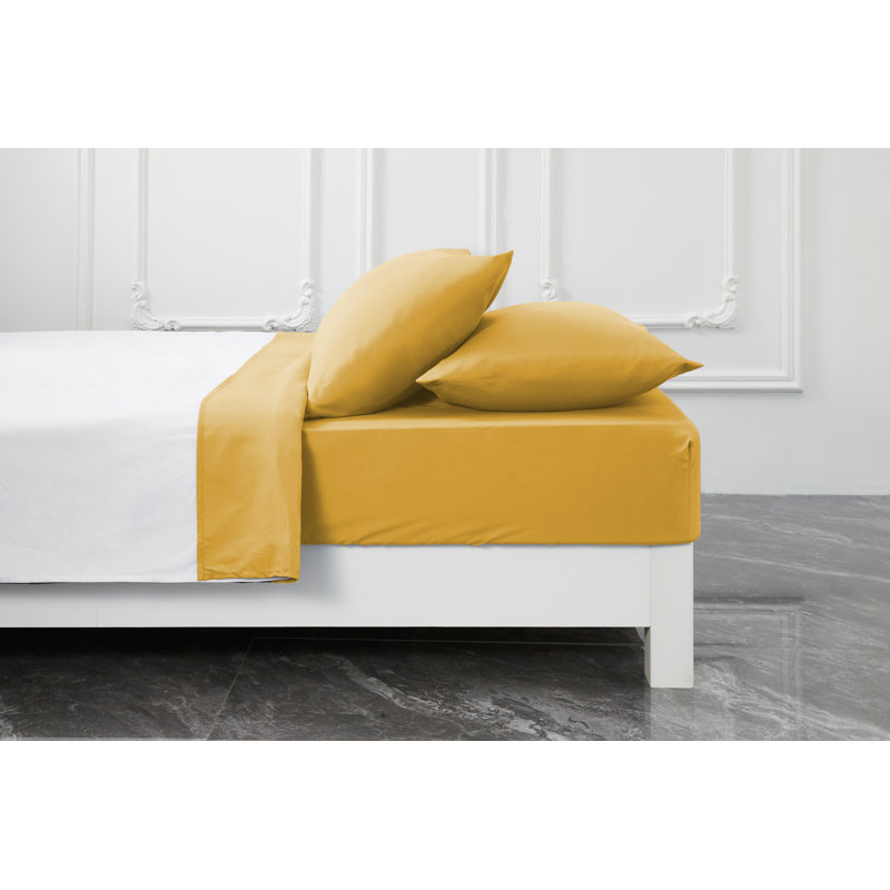 Premium Rayon from Bamboo Sheet Set Deep Pockets, Cooling, Ultra Soft and Breathable, Gold