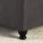 Comfortable Button Storage With Wood Legs, Dark Grey For Indoor Use Wooden Legged Upholstery And Compartment-17142751
