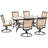 Fontana 6 - Person Metal Patio Dining Set with Rectangular Table