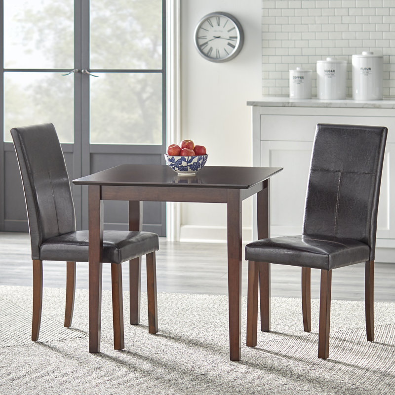 Bettega 3 - Piece Rubberwood Dining Set