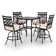 Alyne Square 4 - Person 32'' Long Bar Height Dining Set with Cushions