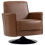 Faux Leather Swivel Armchair