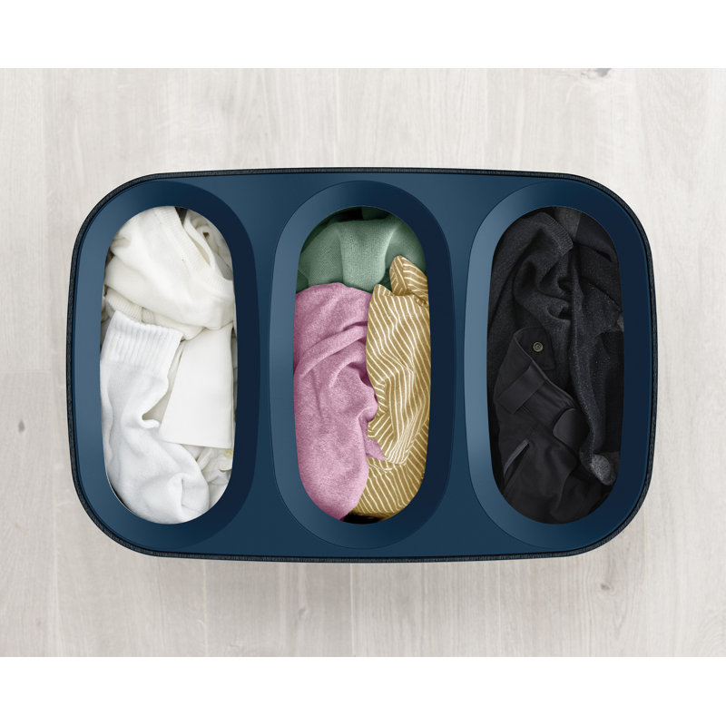 Tota Trio 90-liter Laundry Hamper Separation Basket, Carbon Black