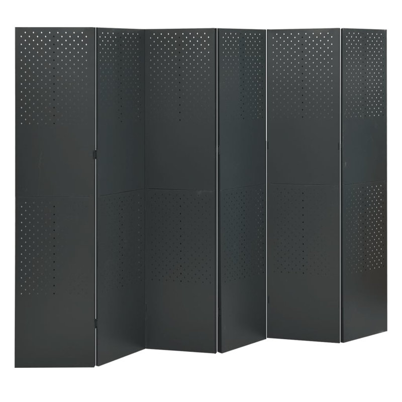 Paravent autoportant pour séparateur de pièce Tasso, Anthracite