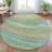 Machine Washable Indoor/Outdoor Xhevrie Teal Rug-112125952