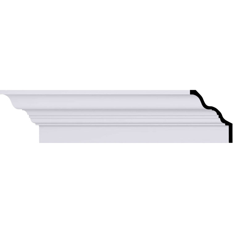 ÉCHANTILLON - Moulure à couronne Endurathane, H 6 7/8 po x P 5 1/2 po x L 12 po, apprêtée en usine