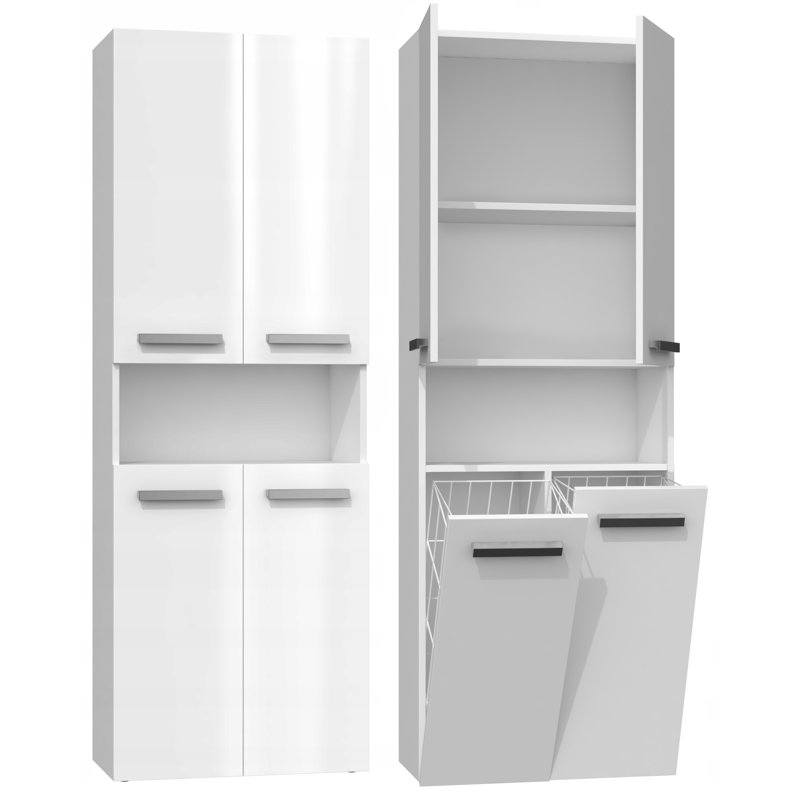 Cambree Linen Cabinet, High-gloss White