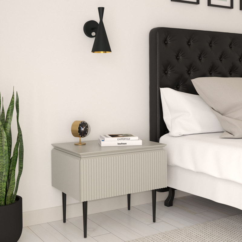 Mirka 1 Drawer Bedside Table