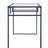 Yasin Glass Top & Blue Finish Writing Desk With Spacious Storage And Modern Design For Contemporary Workspaces