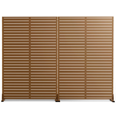 72" H x 47" W Metal Privacy Screen, Outdoor Privacy Screens - Decorative Outdoor Divider with Stand, Outdoor privacy Panels for Balcony & Patio by UFURYRIDE