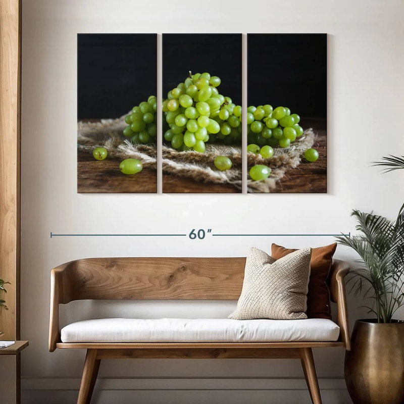 Yarlin Green Grapes, 32" H x 50" W