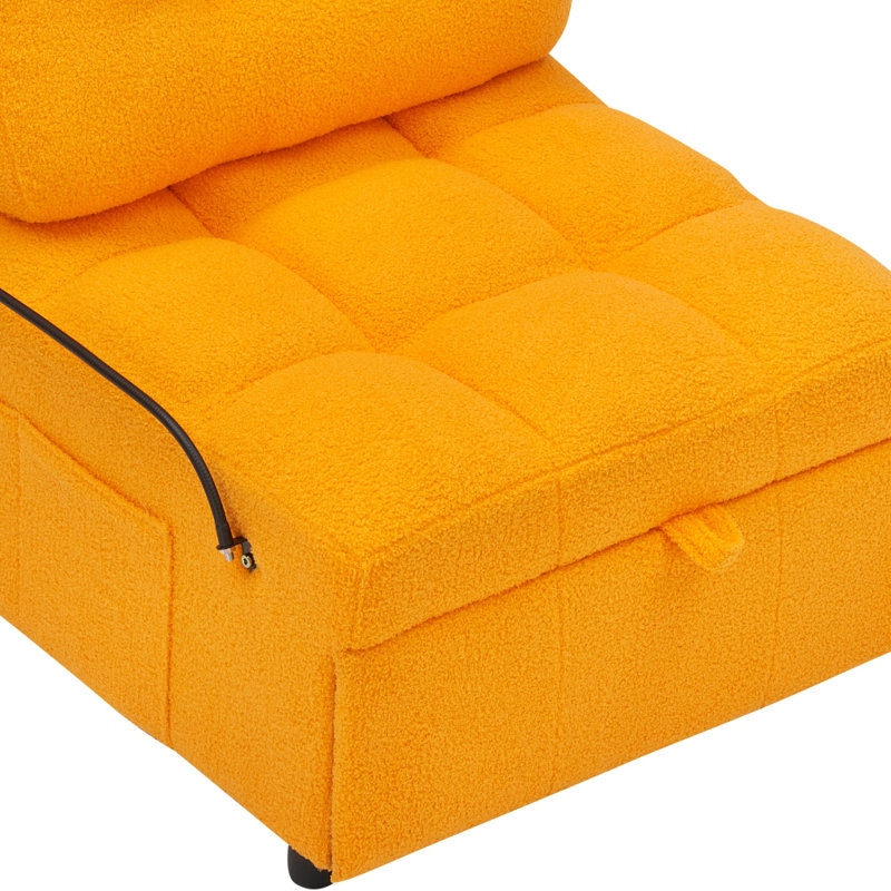 Canapé-lit Canapé-lit convertible Canapé-lit avec accoudoirs Canapé-lit Canapé-lit Canapé confortable Canapé moderne, Orange