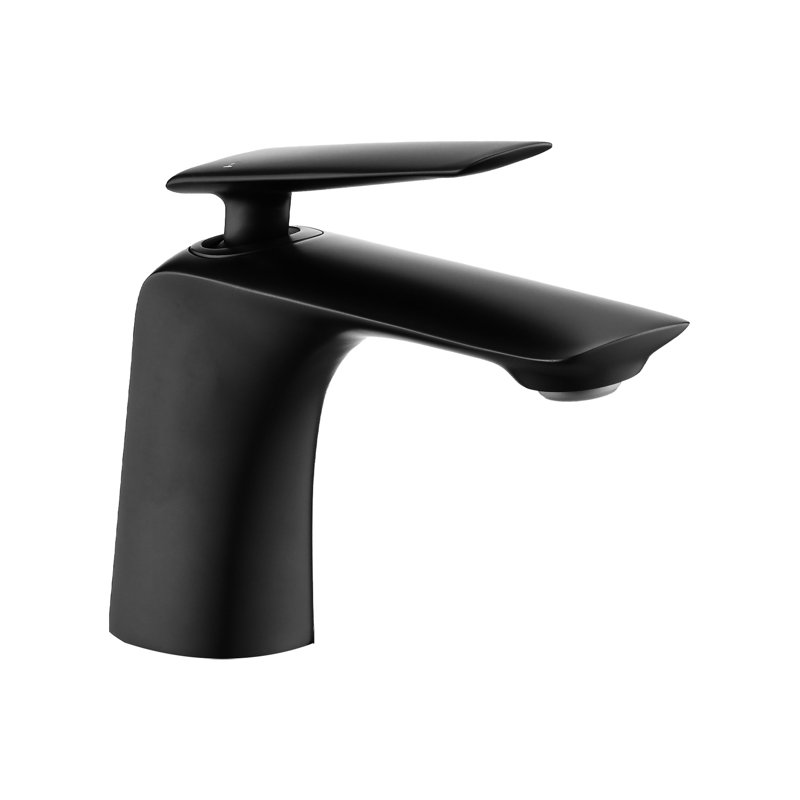 Matte Black Bathroom Tap, Single Handle Brass Faucet With Flow Adjustment For Sink And Washbasin Water Supply Hose, 1 Hole Made Of Vanity Sink, Temperature