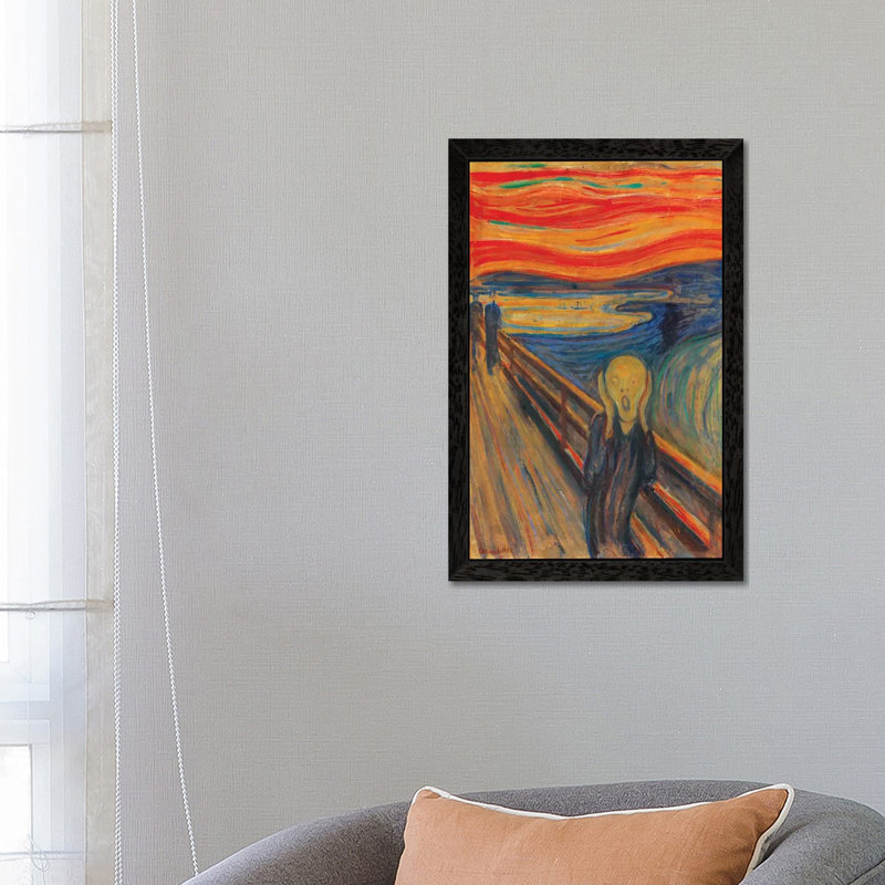 The Scream, 1893 (Oil, Tempera & Pastel On Cardboard) by Edvard Munch - Painting on Canvas, 152.5 cm H x 101.5 cm W
