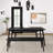 Pine Solid Wood Top Four Leg Base Dining Set-895667976