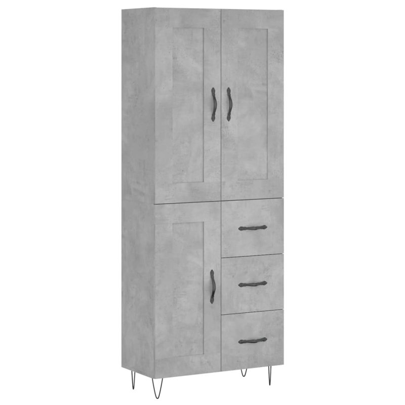 Binoche 69.5 Wide 3 Drawer, Concrete Grey