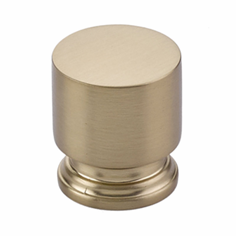Prosser Cylindrical Knob, Satin Brass, 1.25''