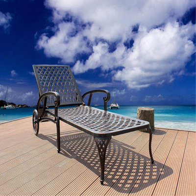 Chaise longue en aluminium coulé 1Pcs