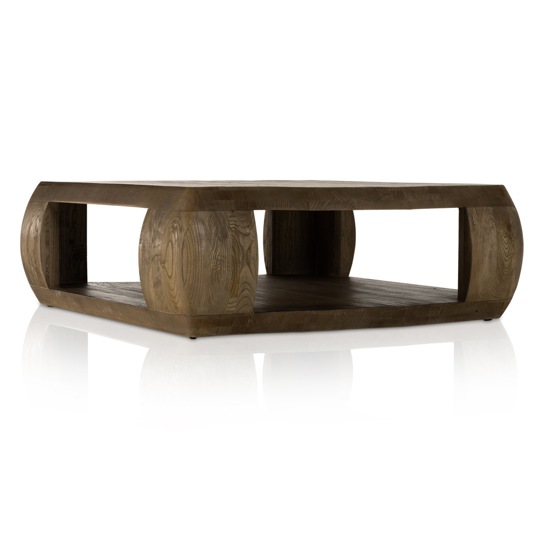 Ollert Solid Wood Top Single Coffee Table The Twillery Co.®
