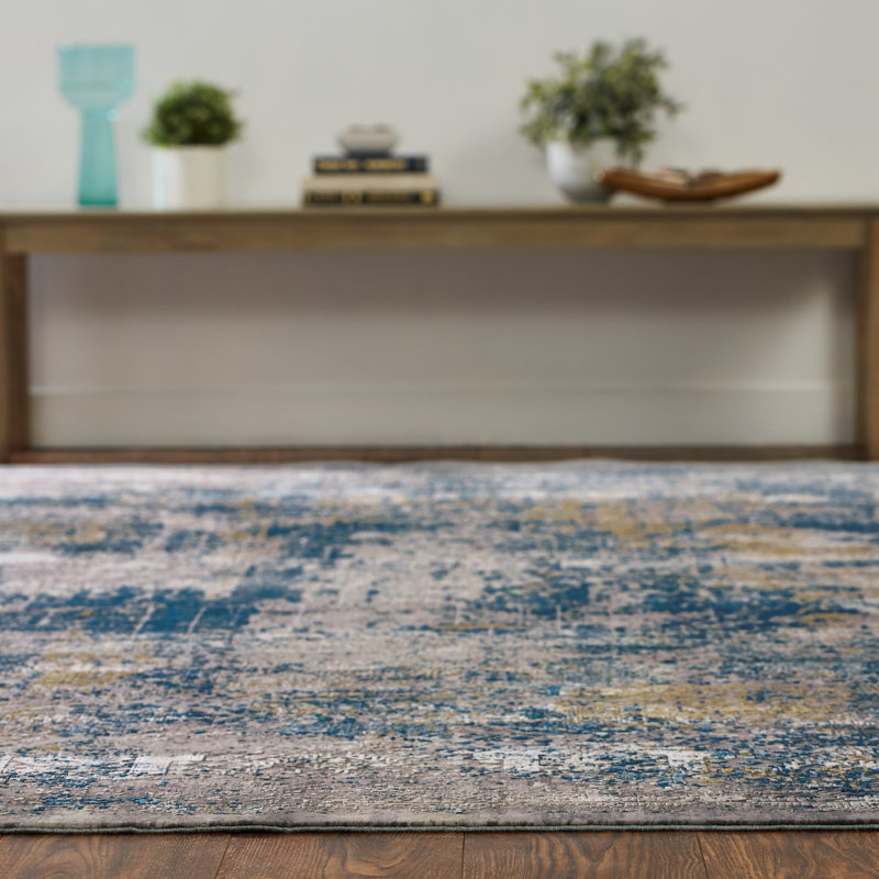 Area Rug in Gray, Rectangle 7'9" x 9'9"