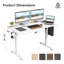 Bureau de travail électrique à hauteur réglable