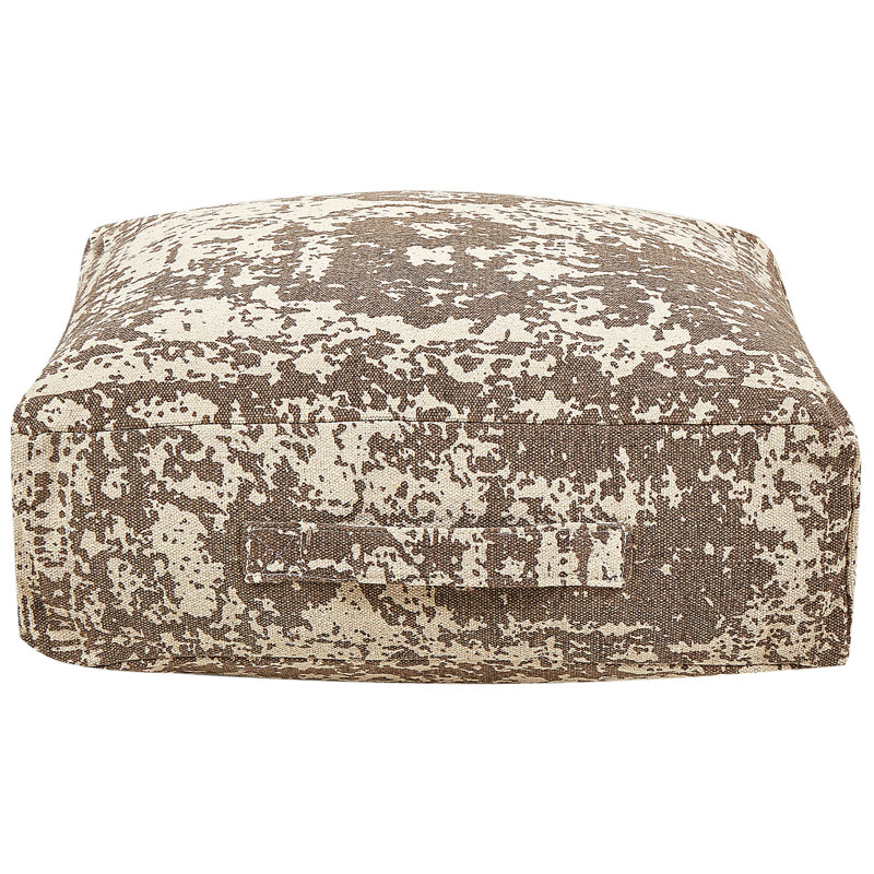 Crosthwait 50cm Wide Square Abstract Pouffe Ottoman