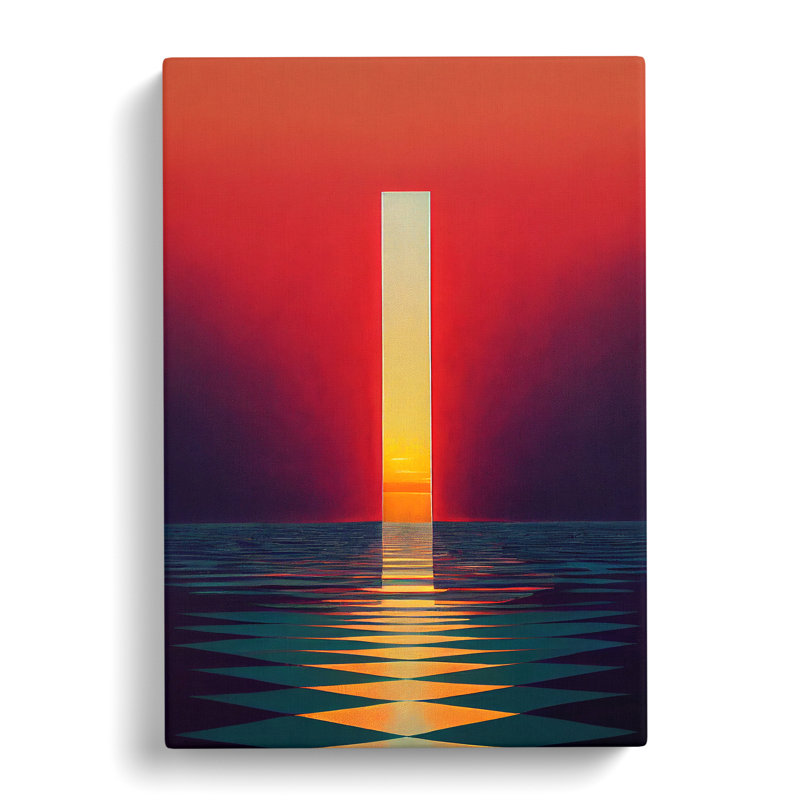 The Unbeatable Spaceship Rocket - Single Picture Frame Print, Oak, 46cm H x 34cm W x 2cm D