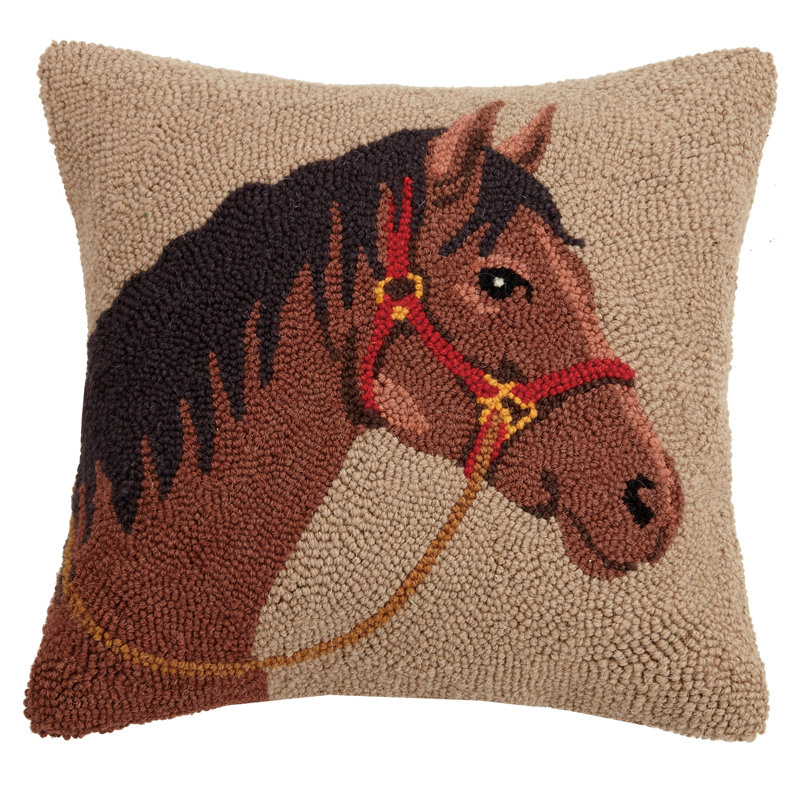  Coussin en laine Horse