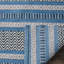 Tapis bleu / gris en coton tissé à plat à rayures Bokara Hills-21204808