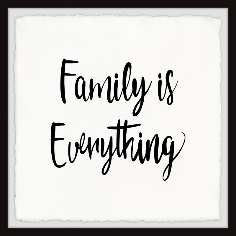 Family Is Everything IV Framed Print, 24" H x 24" W x 1.5" D