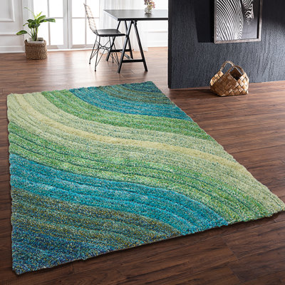 Aquille 3D Shaggy Lena Teal 160/230