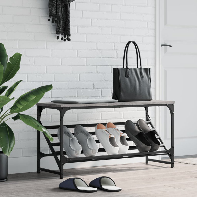 3 Pair Shoe Rack, Grey Sonoma