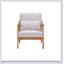 Chaise d'appoint Mid-Century moderne avec structure et coussin en bois massif, parfaite pour le salon, la chambre à coucher et le balcon