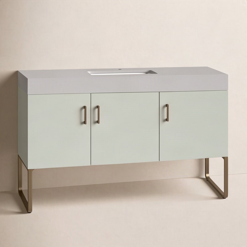 Veemon 48” W Single Vanity, Pine Mist