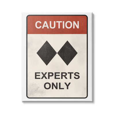 " Traditional Caution Sign Double Black Diamond Ski Symbol " by JJ Design House LLC