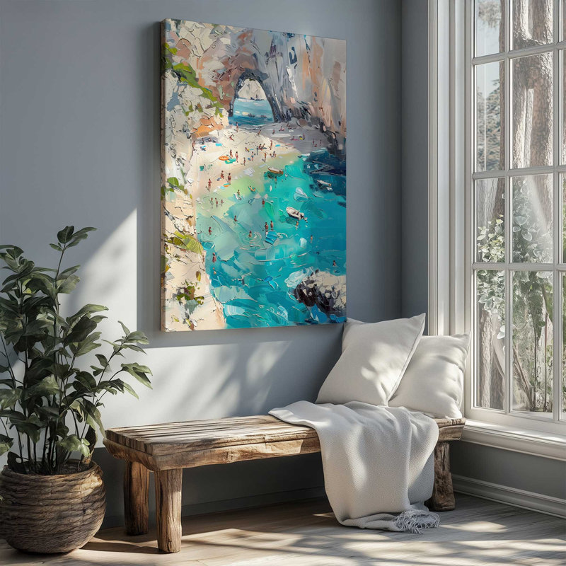 Impression sur toile Azzuro Cove, 8 po x 12 po, Toile tendue
