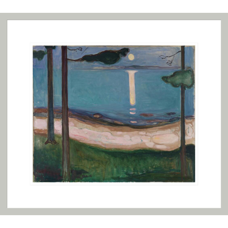 Moonlight by Edvard Munch -Framed Giclee Print, 17.75" H x 20.01" W