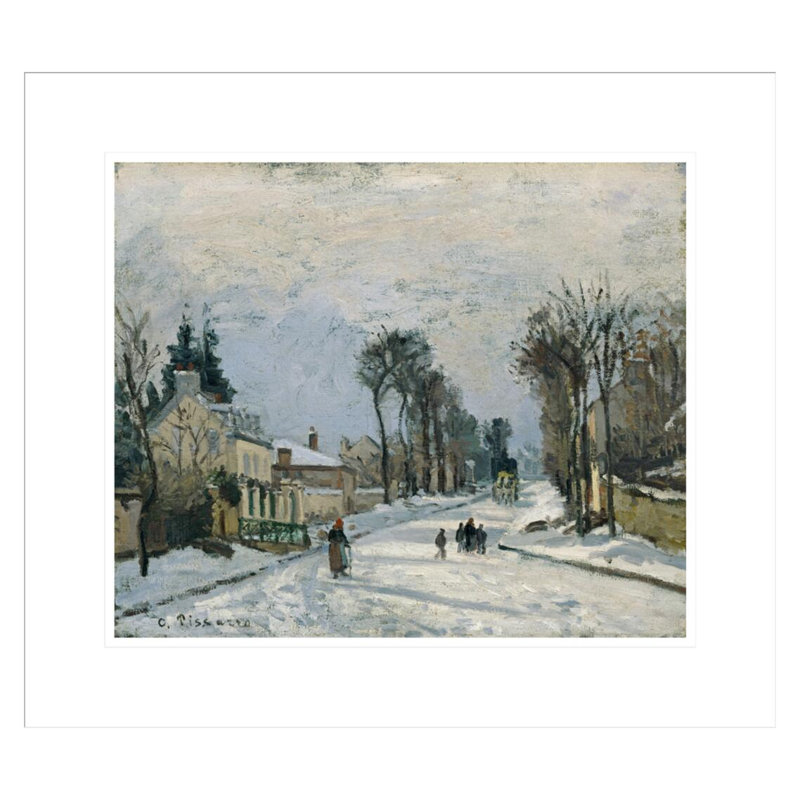 «Route to Versailles Louveciennes» par Camille Pissarro, impression giclée sur cadre, H 17,75 po x l 20,17 po