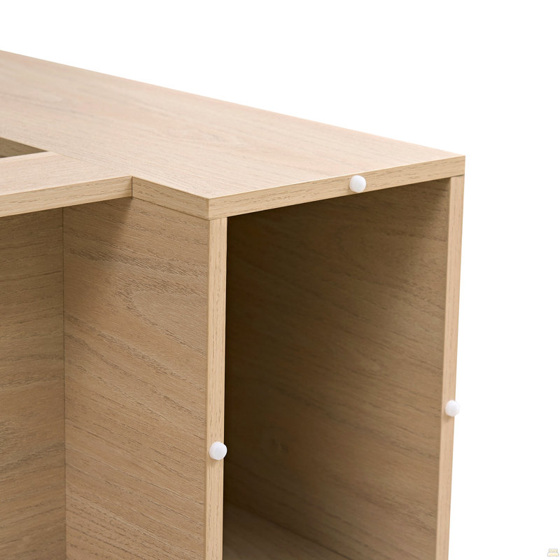 Table d'appoint rectangulaire, table basse rectangulaire en bois placée derrière le canapé