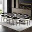 78.74' ' to 110.24' ' rectangular extendable dining table with sintered stone top for 8-12-114446343