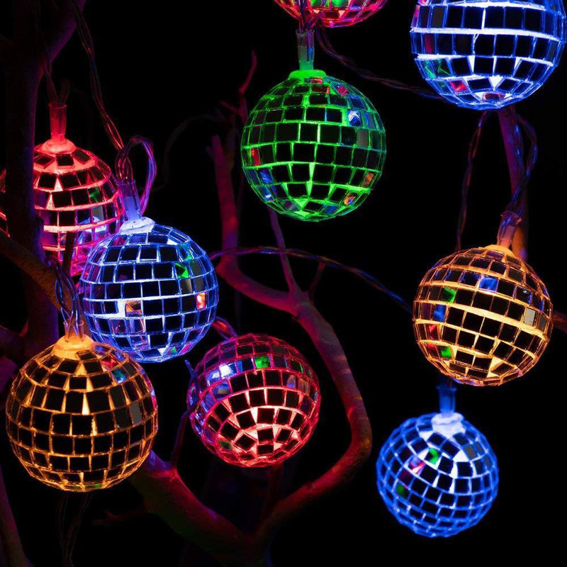 Guirlande de 10 lumières à piles, Vert / Bleu / Rouge, 11 DEL