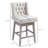 Counter Height Bar Stools Set Of 2, 180 Degree Swivel Barstools, Seat Height Bar Chairs With Solid Wood Footrests And Button Tufted Design-72328554-72328557
