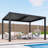 Louvered Pergola, Outdoor Shades with Metal Adjustable Louvered Roof & Gutter System-97239174-111448497