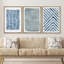 Linear Geometry " Blue Geometric Pastel Line Abstract " 3 - Pieces-98697375-98697376
