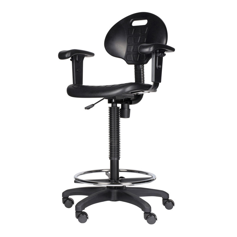 Romulus Rolling Task stool 22" -32" Height, Yes